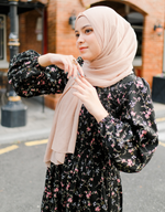ROSALEEN Smocked Maxi Dress in Black