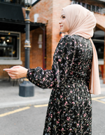 ROSALEEN Smocked Maxi Dress in Black