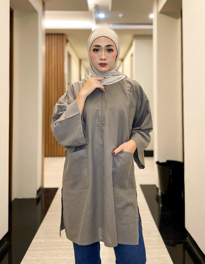 Santai Top in Dark Grey
