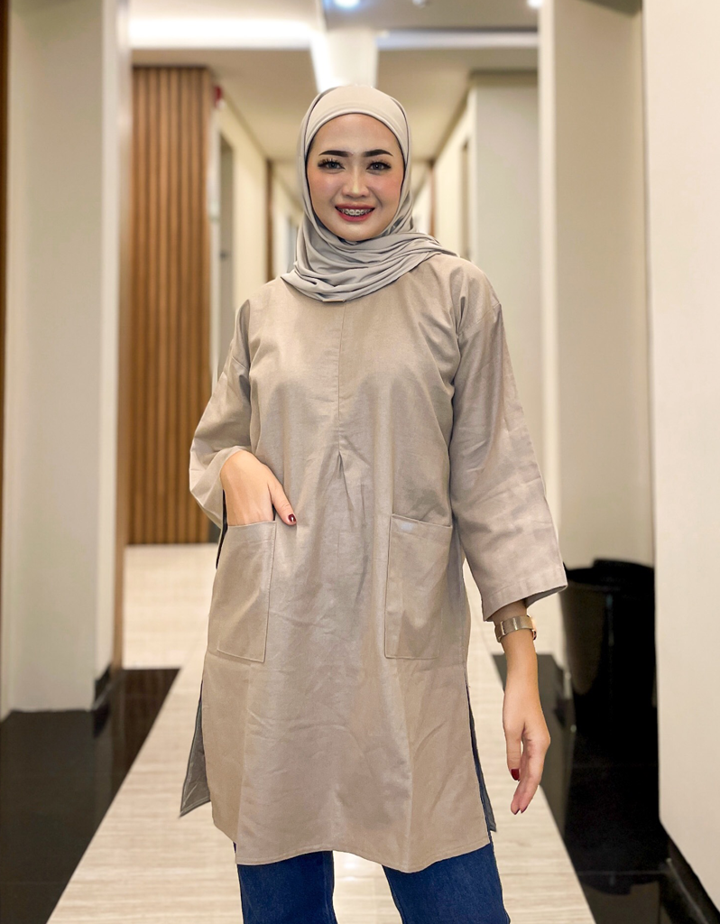 Santai Top in Light Grey