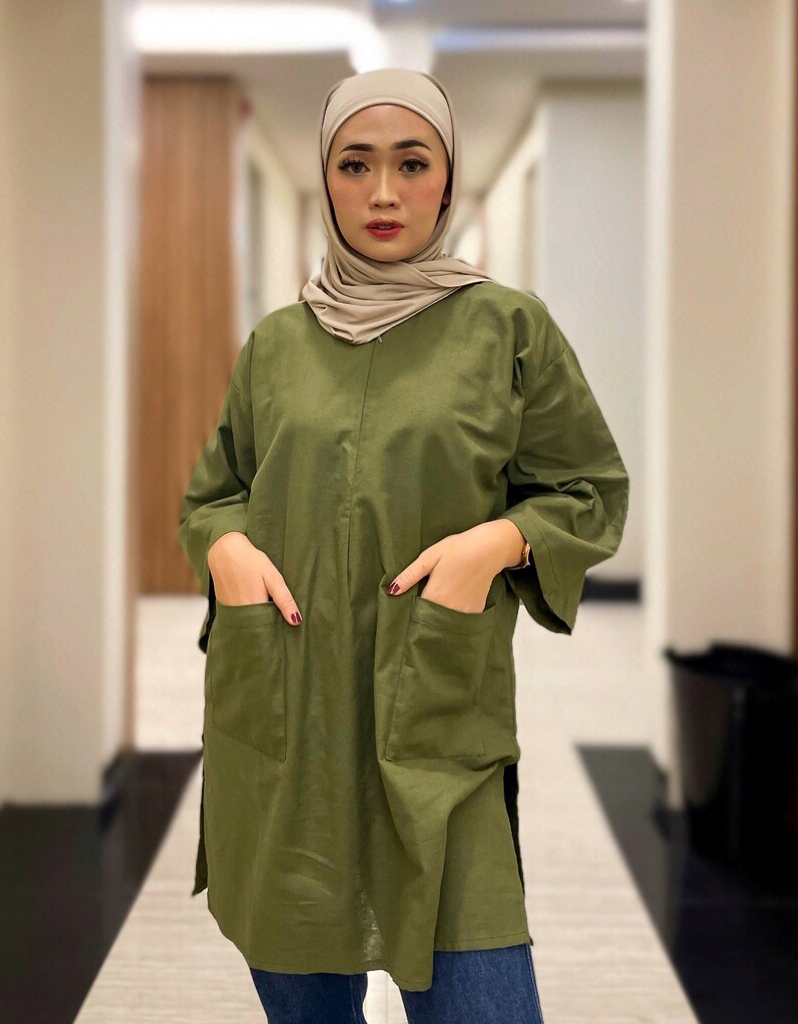 Santai Top in Olive Green