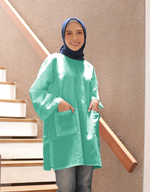 Santai Top in Aquamarine