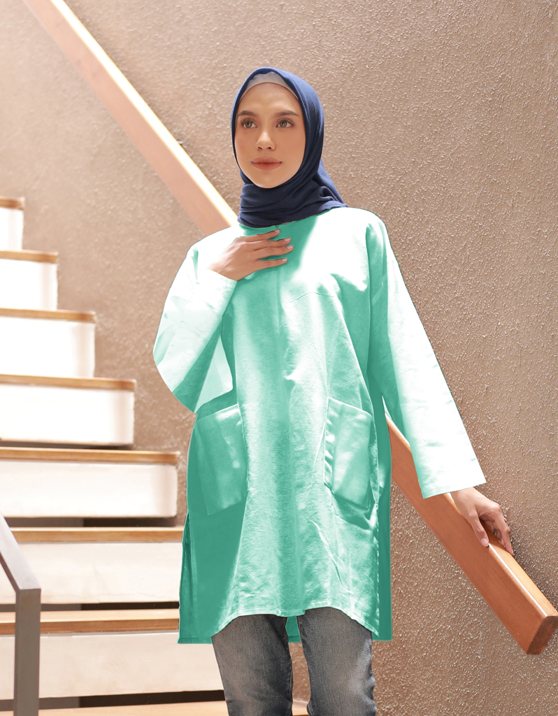 Santai Top in Aquamarine