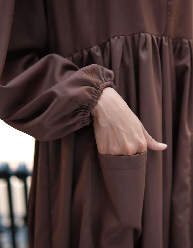 VACAY Maxi Dress in Dark Brown