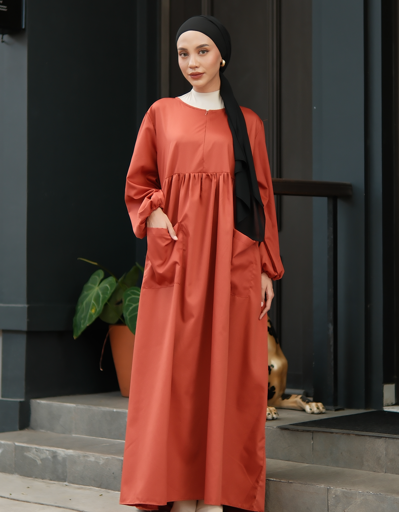 VACAY Maxi Dress in Rust