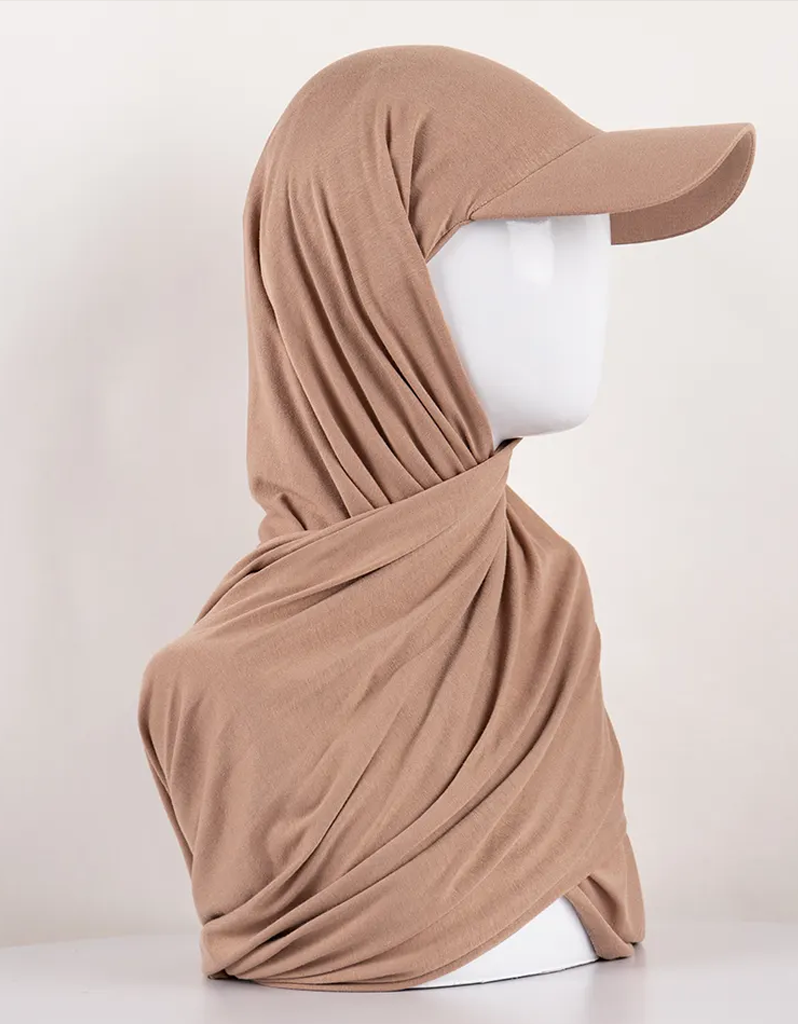 Sports Hijab Cap in Khaki