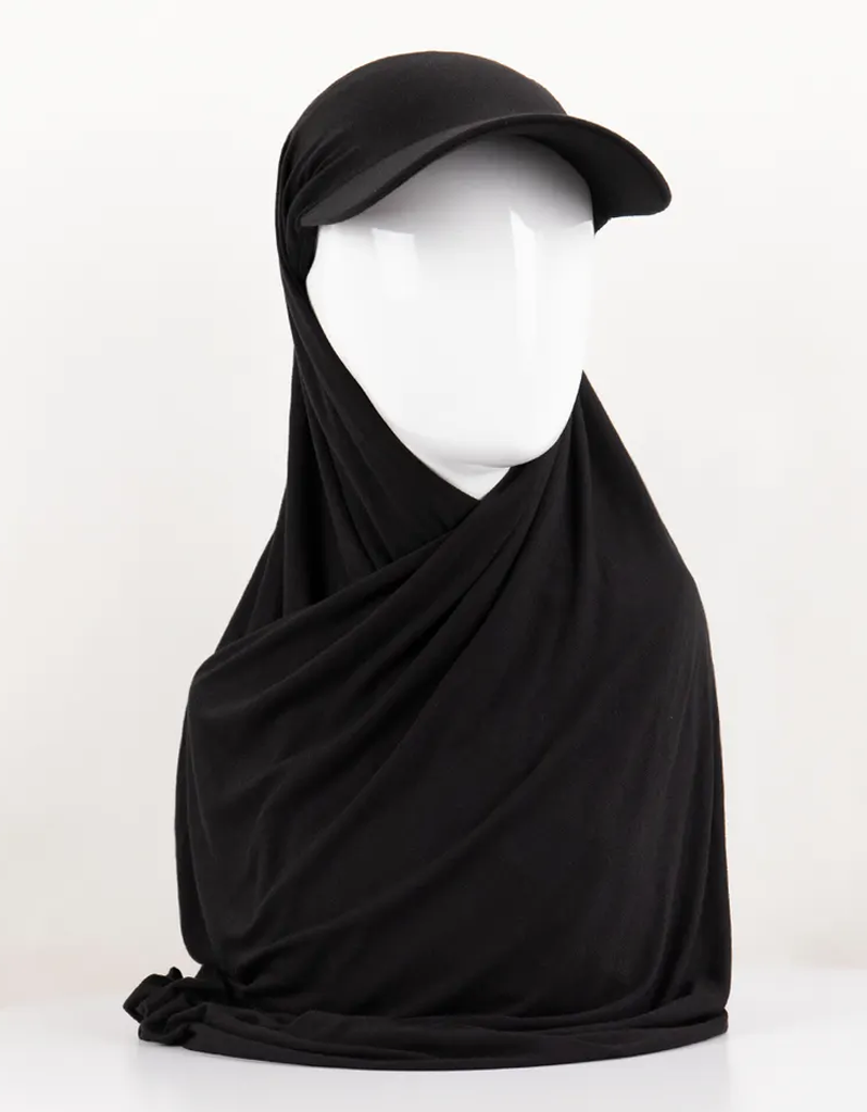Sports Hijab Cap in Black