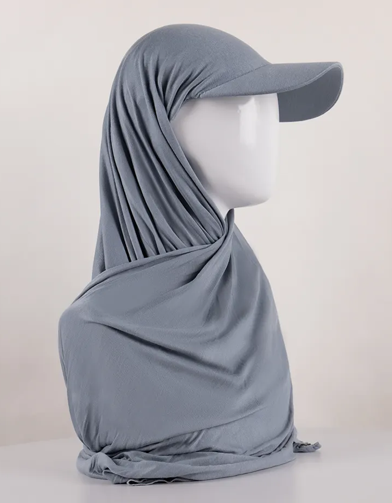 Sports Hijab Cap in Cool Grey