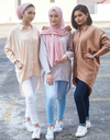 Batwing High Low Shirt in Light Grey