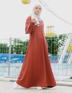 Bishop Maxi Dress in Terracotta