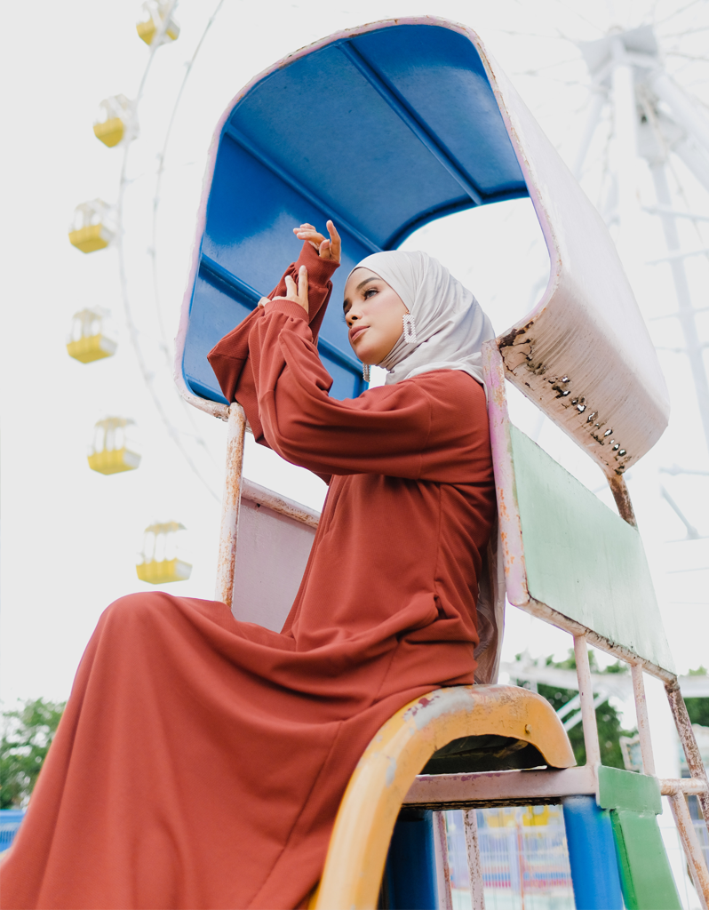 Bishop Maxi Dress in Terracotta