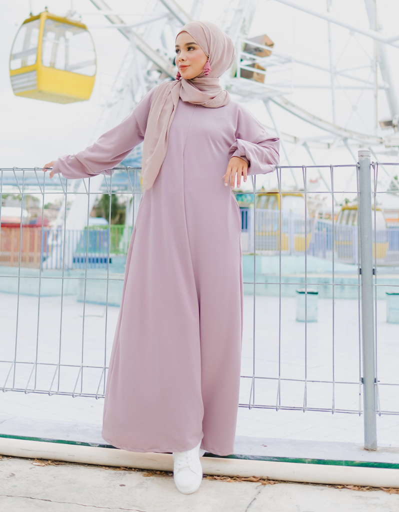 Bishop Maxi Dress in Dusty Pink