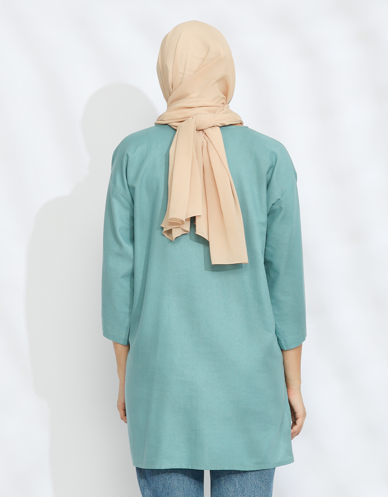 SANTAI (Linen) in Dusty Teal