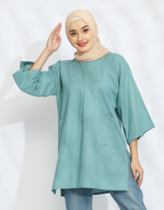 SANTAI (Linen) in Dusty Teal
