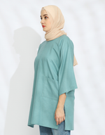 SANTAI (Linen) in Dusty Teal