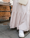 KOTAQUE Smocked Maxi Dress in Khaki