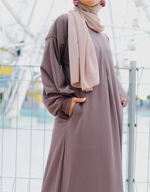 Bishop Maxi Dress in Mauve