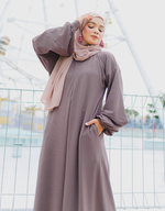 Bishop Maxi Dress in Mauve