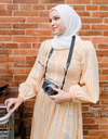 KOTAQUE Smocked Maxi Dress in Mustard