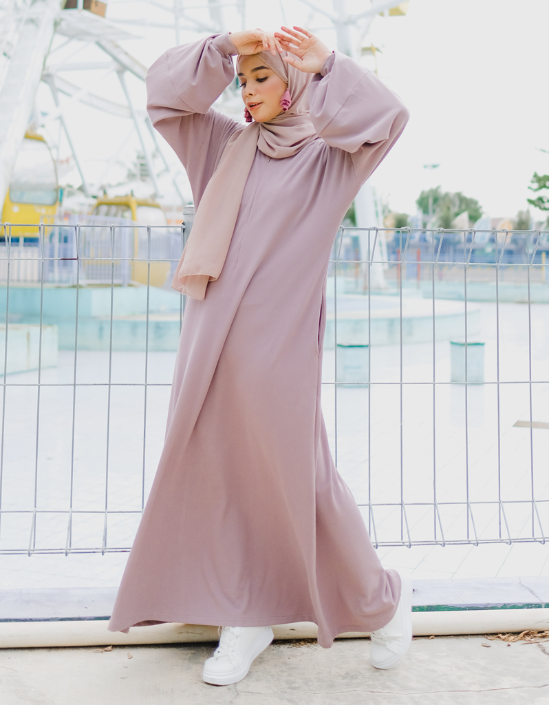 Bishop Maxi Dress in Mocha