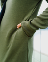 Ribbed Flounce Maxi Dress in Olive