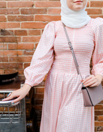 KOTAQUE Smocked Maxi Dress in Peach