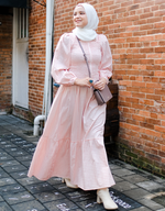 KOTAQUE Smocked Maxi Dress in Peach