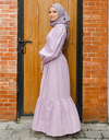 KOTAQUE Smocked Maxi Dress in Purple