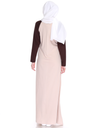 Raglan Maxi Dress in Cream/Brown