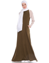 Raglan Maxi Dress in Olive/Cream