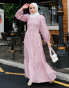 KOTAQUE Smocked Maxi Dress in Russet